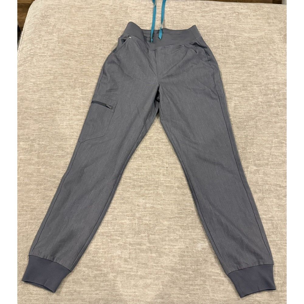 Figs Womens Zamora Jogger Scrub Pants Size XS Petite Gray Healthcare Uniform